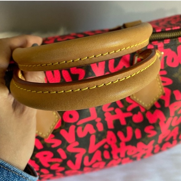 🌻🦄 Louis Vuitton Monogram Satchel Speedy Graffiti 30 🌻🦄 COLLECTOR ITEM 🔥 - Picture 10 of 13